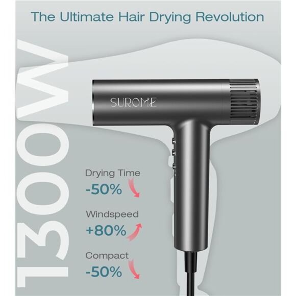 Blow Dryer,110000RPM High-Speed Brushless Motor, Fast-Drying Negative Ions - Picture 5 of 7